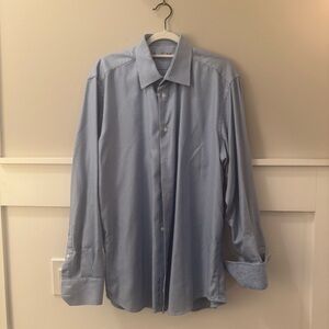 Men's Robert Graham Blue and White Patterned Dress Shirt
